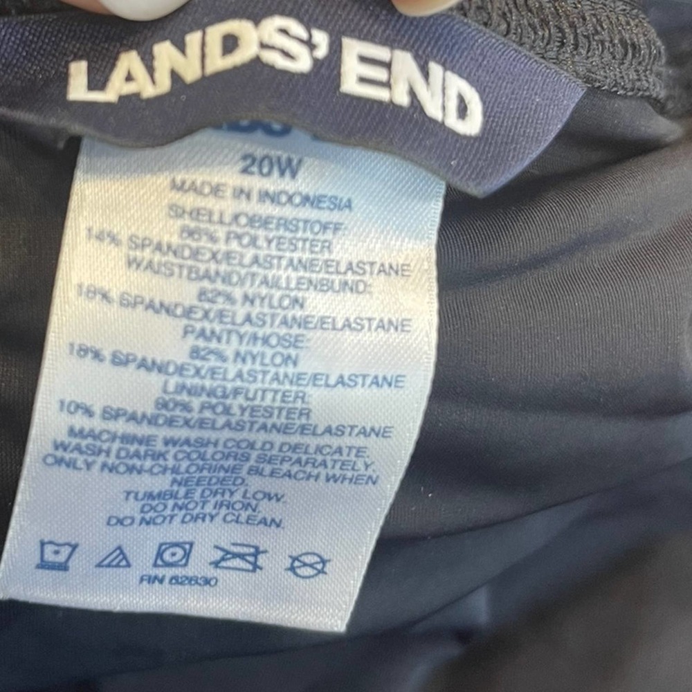 LANDS’ END SWim shorts Black PLUS 20W - Picture 3 of 8